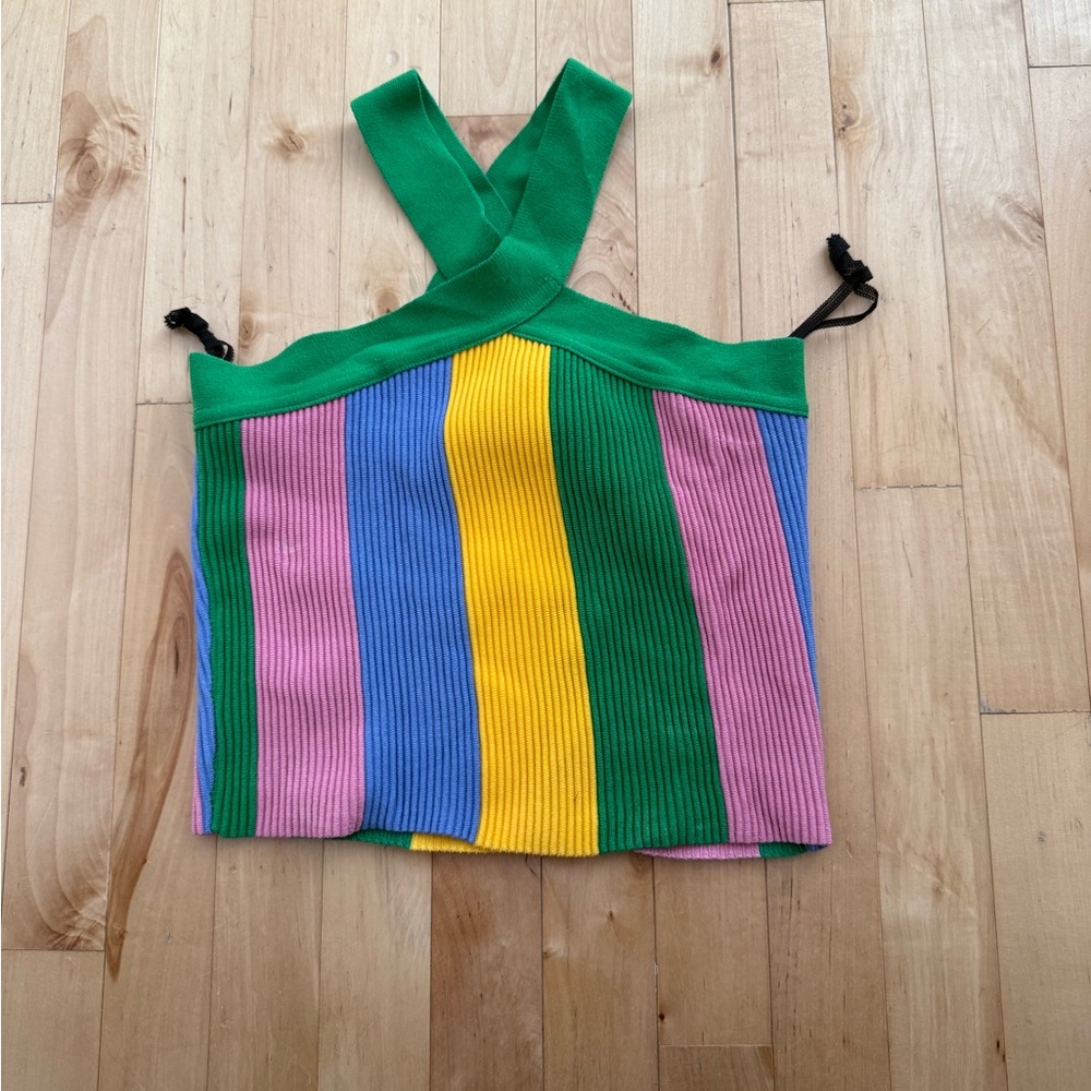 Debut Multicolor Knit Halter Top